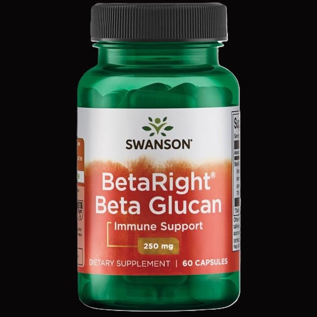 Beta Right Beta Glucan fra Swanson på glas