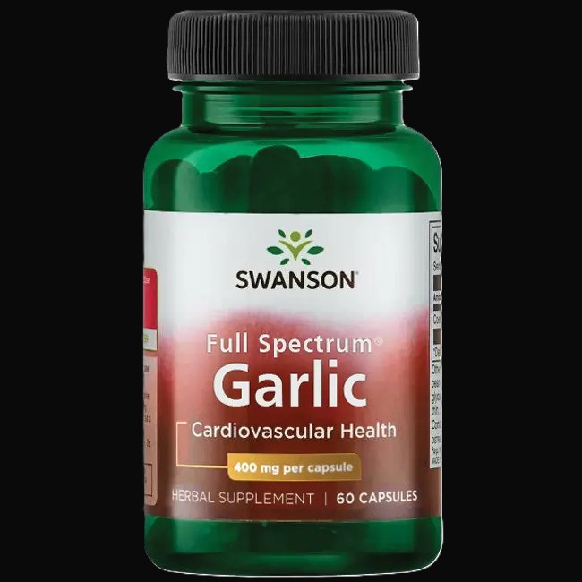 Full Spectrum Garlic - Hvidløg fra Swanson i grønt glas.