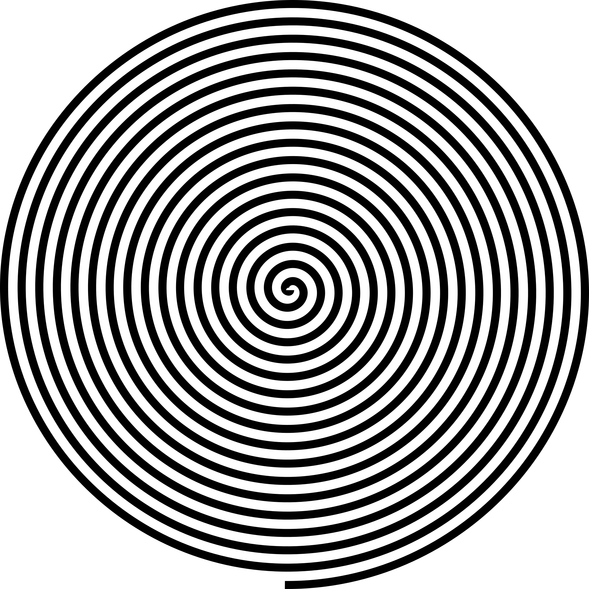 Hypnose symboliseret ved sort cirkulær spiral.