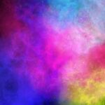 Nærdødsoplevelse symboliseret ved flerfarvet abstrakt billede i klare farver.