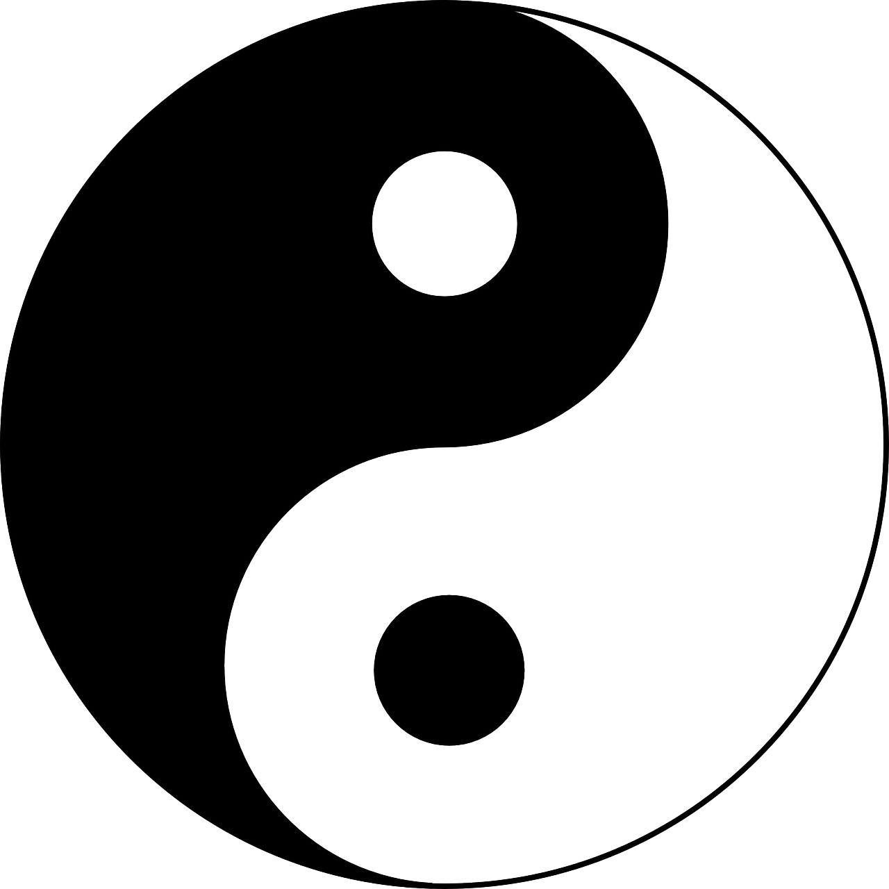 Det skal føles rigtigt symboliseret ved yin-yang tegn i sort/hvid.