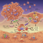 Metaboliske principper. Her er et billede, der viser kulhydratmetabolismen i kræftceller og deres mikromiljø