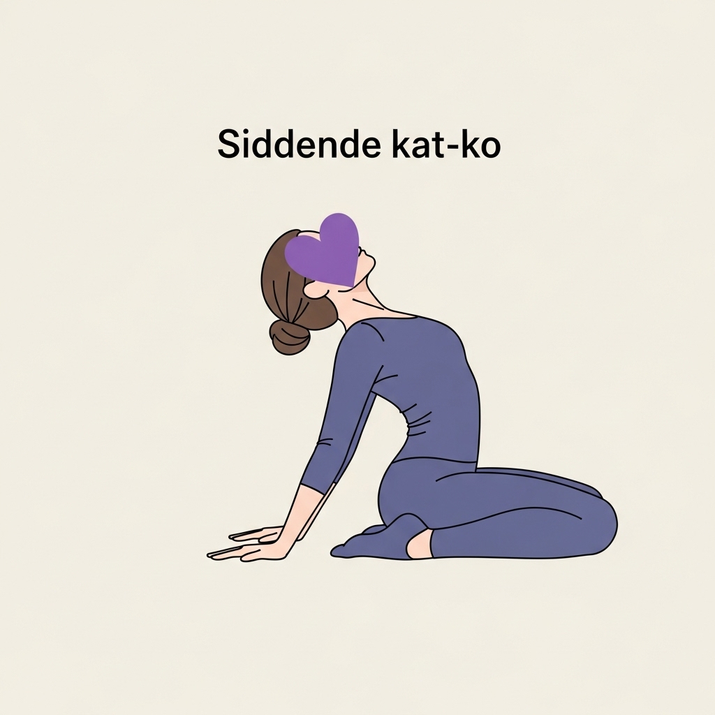 Yoga symboliseret ved kvinde der sidder på sine bøjede ben med overkroppen og hovedet bagover. Støtter på armene der er bag ryggen.