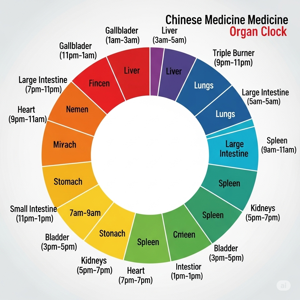 Detox symboliseret ved et skamatisk organur som lagkagediagram i farver.