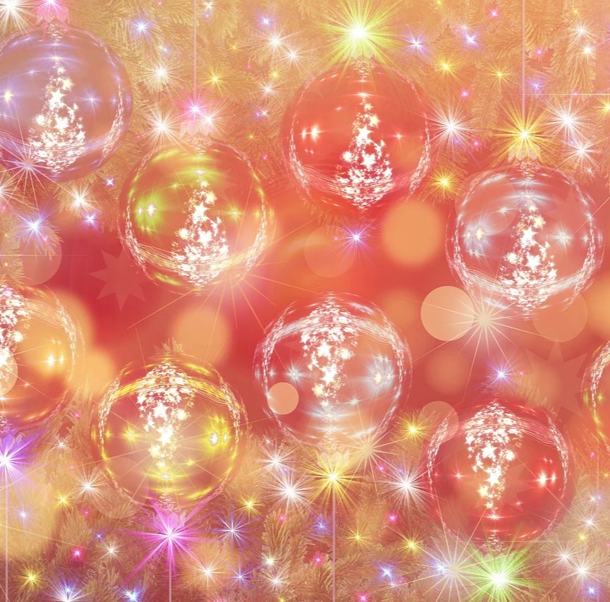 Behandlinger symboliseret ved glasagtige kugler i gammelrosa og gule farver.