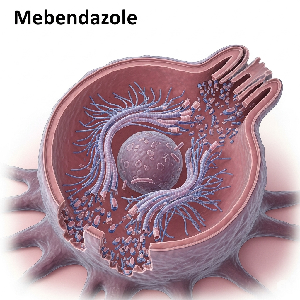 Parasitære midler sammenlignet symboliseret ved celle i rosa, der er skåret op. hvid baggrund.