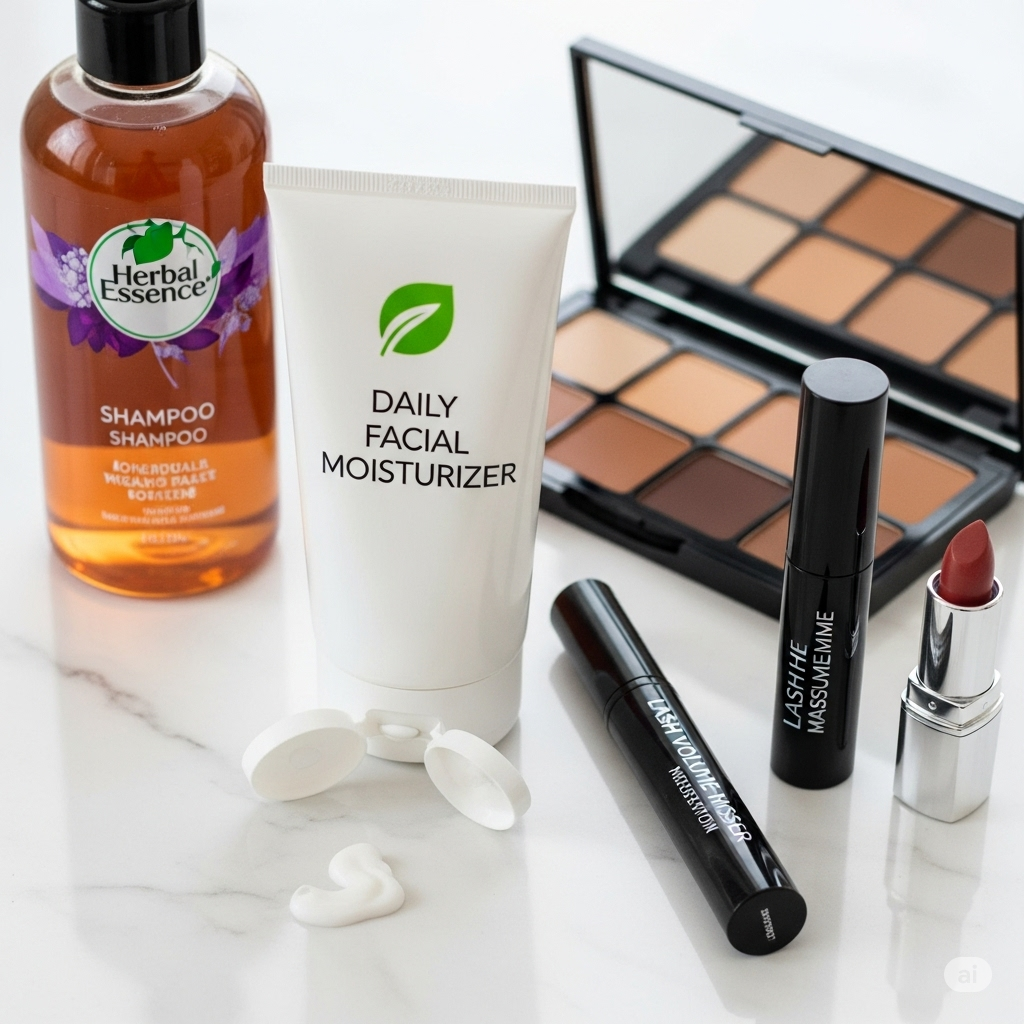 Hormonforstyrrende stoffer symboliseret ved kosmetid.