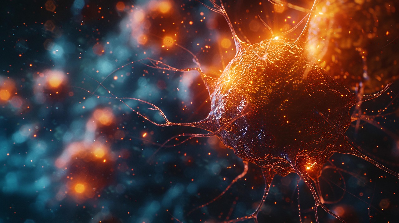 Magnetisk hypertermi symboliseret ved en brun-orange ikke afgrænset celle med blålig baggrund.