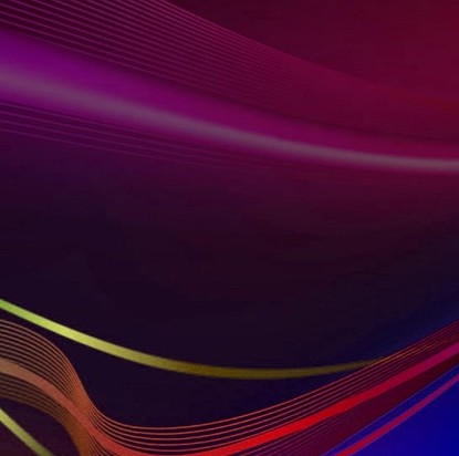 Magnetisk hypertermi symboliseret ved bløde kurver og streger i lilla, gul, rød og blå.