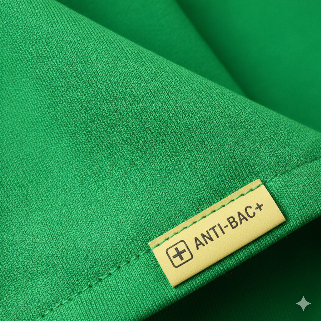 Tøj og tekstiler symboliseret ved et stykke grønt stof.