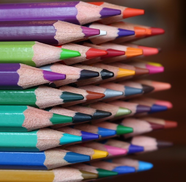 Tungmetaller symboliseret ved billede af en masse farveblyanter.