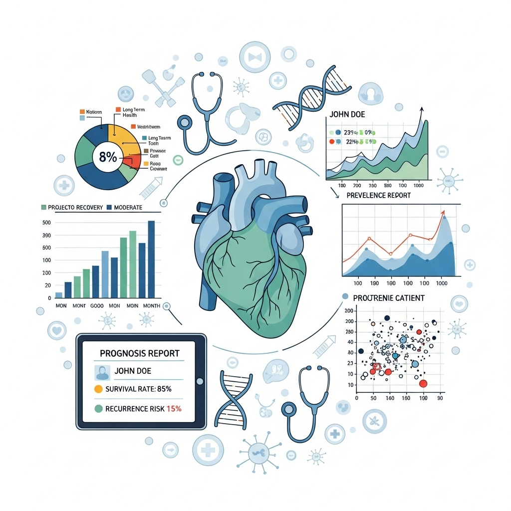 Tungmetaller symboliseret ved planche af hjerte med forskellige diagrammer omkring.