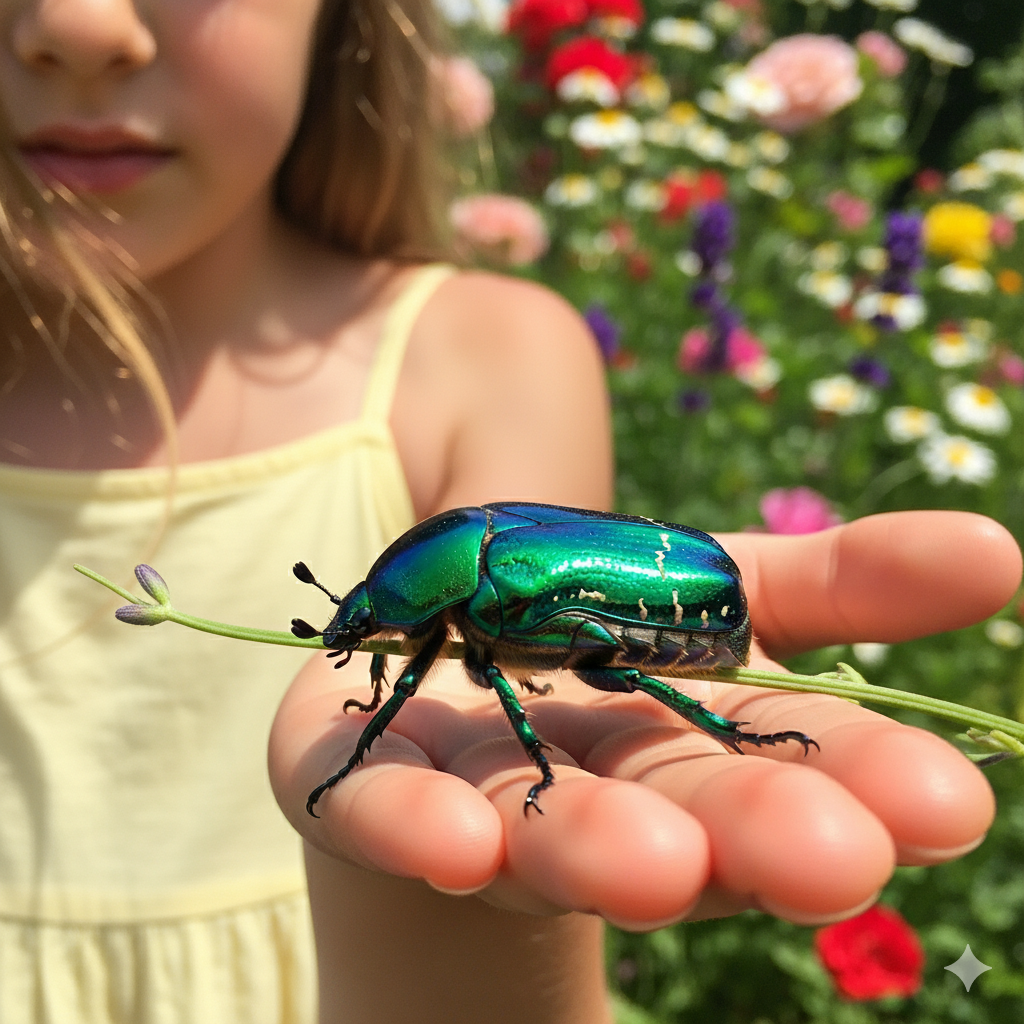 Den magiske bille – Historie for børn 4-8 år med kræftramt forælder. Børnebog om kræft. Højtlæsning bog kræft børn. Bøger om børnekræft. Forklar kræft til børn bog.