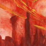 Analkræft symboliseret ved en orangerødt billede af uskarpe former.