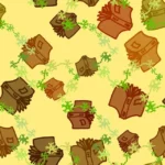 Neuropsykologiske tests symboliseret ved naivistiske bøger der er opslået. Grønne forbindelser mellem disse. Gul baggrund.