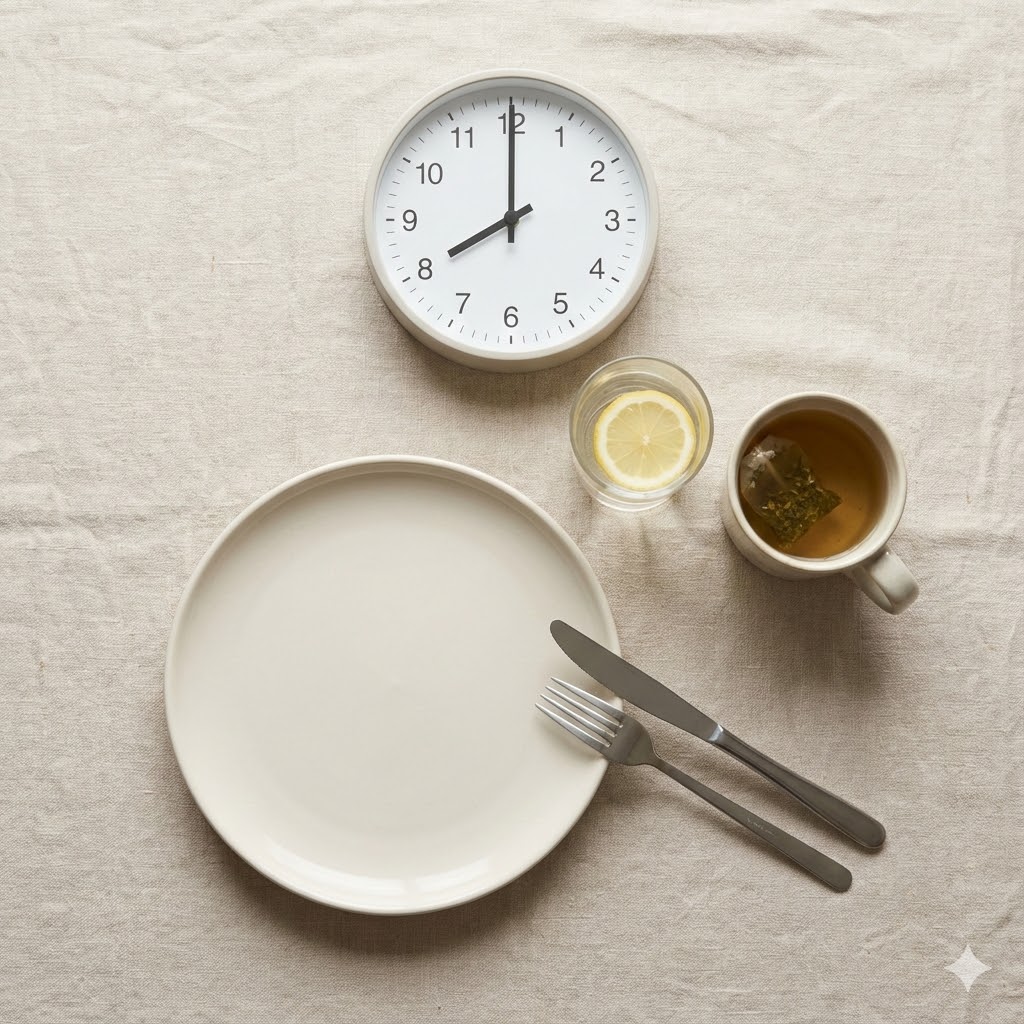 Pete Sulacks protokol symboliseret ved en tom tallerken, et ur, en kop te.