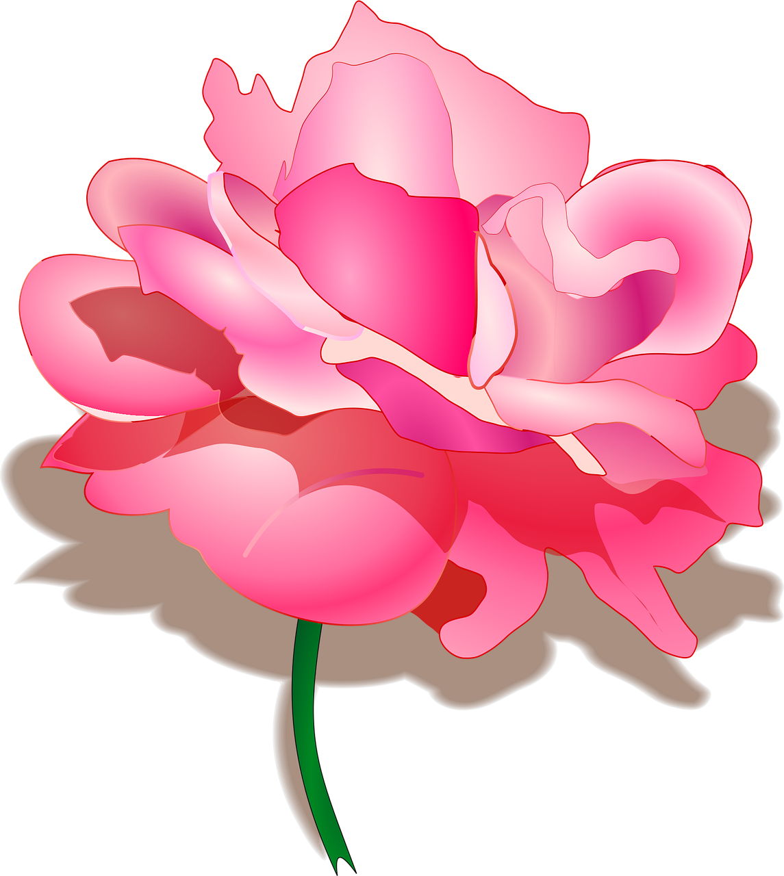 Støttevæggen 2026 symboliseret ved en tegnet rosa rose.