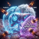 Bomber, brandslukkere og timing symboliseret ved en lever-model, og nogle påvirkninger fra Tudca, Marietidsel og NAC