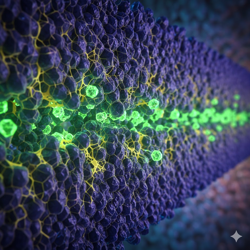 Målrettet samspil symboliseret ved lille og grøn optagelse af mikroskopiske enheder.