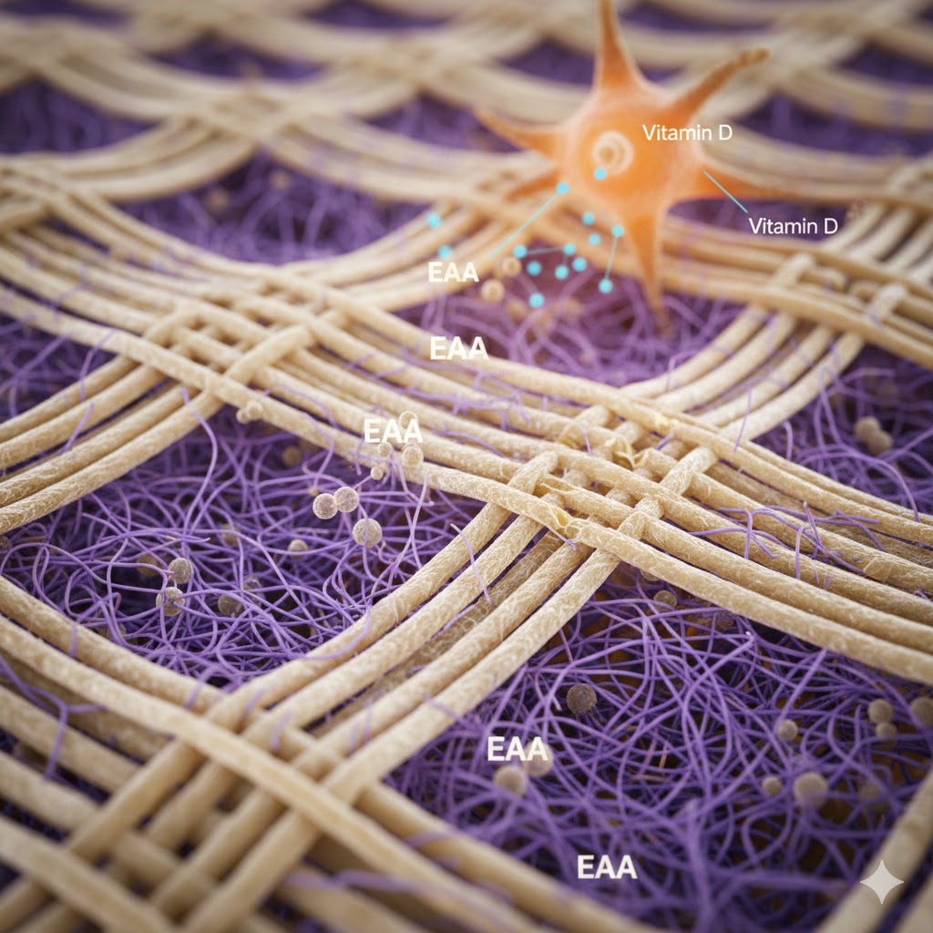 EAA symboliseret ved et netværk af spaghetti-lignende tråde med et tæt lilla netværk herunder.