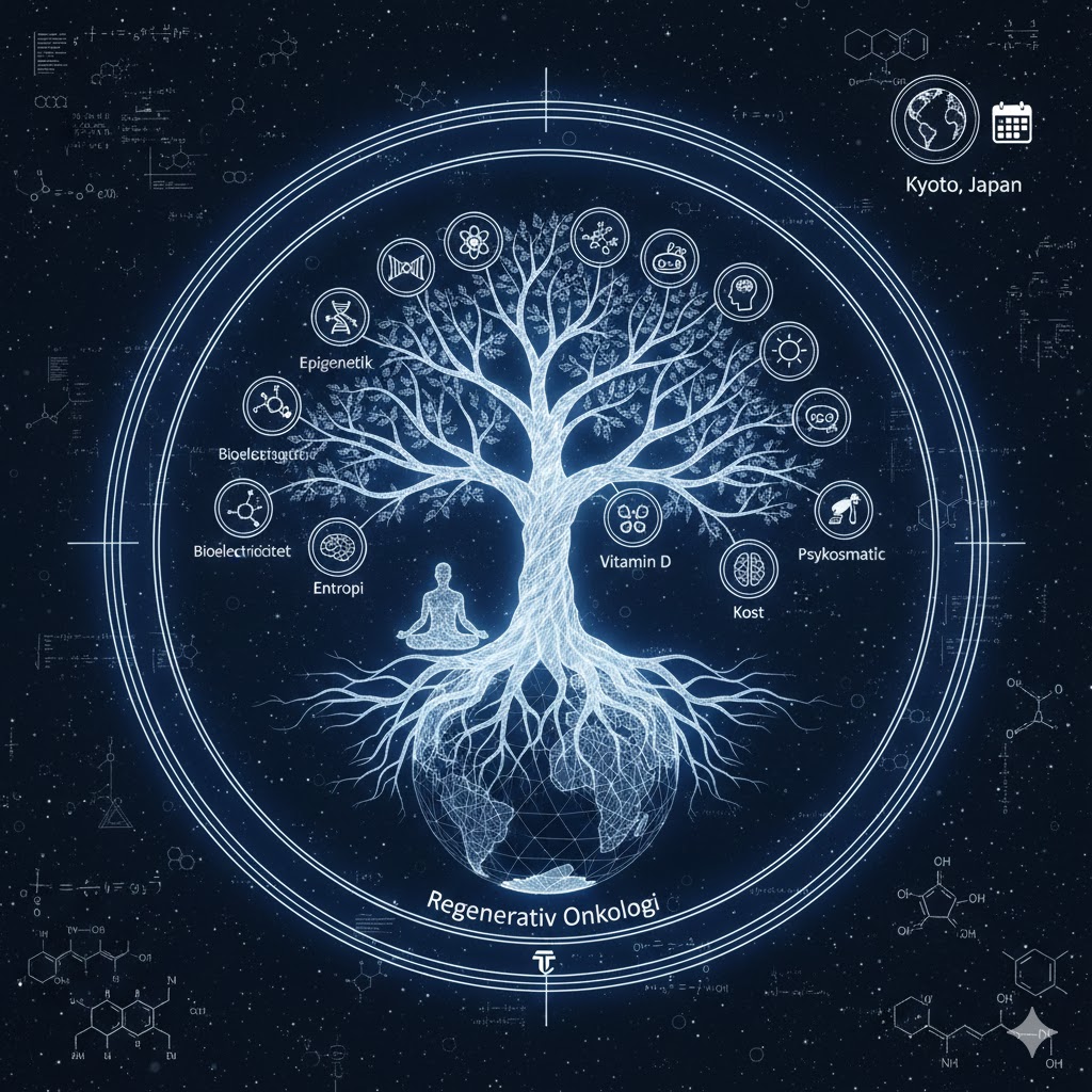 TINAP symboliseret ved lys stregtegning af træ med rødder, der repræsenterer et væld af aspekter ved livet. Mørkeblå baggrund.