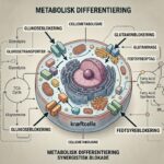 Samtale med AI om metabolisk blokering illustreret ved en planche over metaboliske principper for blokering af kræftens pathways.