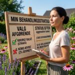 Samtale med AI om metabolisk blokering illustreret ved en kvinde der står i naturen foran en tavle med afkrydsning af operation og nej til resten.